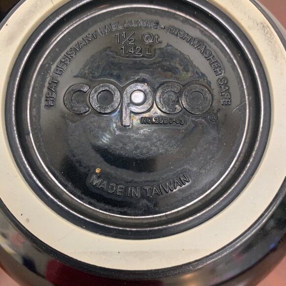 BOWLS - Vintage Copco Nesting Bowls black Set Of 3 Melamine Non-Skid Bottom - Picture 12 of 14